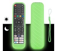 Custodia per telecomando in silicone compatibile con Hisense EN2G30H EN2D30H EN2J30H EN2N30H EN2N30H EN2A30 EN2P30H TV telecomando antiurto custodia con cordino (verde fluorescente)