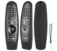 Custodia per telecomando in silicone compatibile con LG AKB75855501 AN-MR20GA AN-MR650A AKB75075301 AN-MR600 AN-MR650 telecomando copertura protettiva antiurto con cordino (nero)