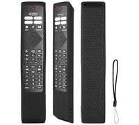 Custodia per telecomando in silicone compatibile con Philips HR45B-GJ01 BRC0984501 HR45B-GJ06 YKF474-B013 TV telecomando copertura protettiva antiurto con cordino (Nero)