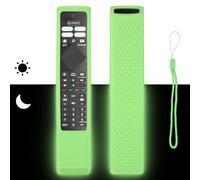 Custodia per telecomando in silicone compatibile con Philips HR45B-GJ01 BRC0984501 HR45B-GJ06 YKF474-B013 TV telecomando copertura protettiva antiurto con cordino (Verde Fluorescente)