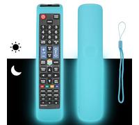Custodia per telecomando in silicone compatibile con Samsung AA59-00790A AA59-00582A BN59-01198Q BN59-01198C TV telecomando copertura protettiva antiurto con cordino (Blu fluorescente)