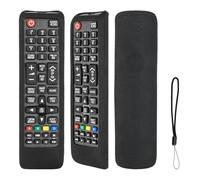 Custodia per telecomando in silicone compatibile con Samsung BN59-01175N BN59-01175Q BN59-01175P BN59-01315B TV telecomando copertura protettiva antiurto con cordino (nero)