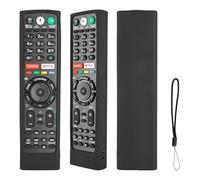 Custodia per telecomando in silicone compatibile con Sony RMF-TX200U RMF-TX200E RMF-TX200U RMF-TX200B RMT-TX100B TV telecomando Custodia antiurto con cordino (nero)