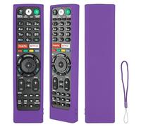 Custodia per telecomando in silicone compatibile con Sony RMF-TX200U RMF-TX200E RMF-TX200U RMF-TX200B RMT-TX100B TV telecomando Custodia antiurto con cordino (viola)