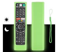 Custodia per telecomando in silicone compatibile con Sony RMT-TX100D RMF-TX310E RMF-TX300E RMF-TX200E TV Telecomando Cover Protettiva Antiurto con Cordino (Verde Fluorescente)