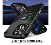 Custodia per telefono a 360 gradi anti-calzatura con stantuccio + , artigianato di alta qualità, compatibile con 11/13/14/15 Pro Max, Galaxy/A/M12-1432/72/ A35/S22/ S23/s24U, OPPO, VIVO, Redmi Note 11