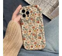 Custodia per telefono a fiori color crema, a stampa floreale ditsy, antiurto, compatibile con P14 Pro Max, P13, P11, P12, XR, 7/8, GES2, XS, compatibile con P15, P16, P16 Pro Max, S25, S25 Plus, S24,