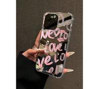 Custodia per telefono a specchio con slogan "L'amore sopra tutto", a prova di urti, impermeabile, resistente ai graffi, versione internazionale, non la versione domestica IPhone X/XS,iPhone 12,iPhone