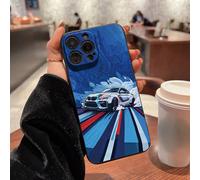 Custodia per telefono antishock con bordi squadrati e fori sottili, con motivo a pista da corsa BMW dipinto a cartone animato, design 3D, compatibile con iPhone 13 Pro Max, iPhone 13, custodia antisho