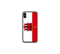 Custodia per telefono - Bandiera di Gibraltar - Compatibile con iPhone XS - Cover morbida - Resistente e antiurto - Silicone - Pixelforma
