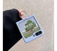 Custodia per telefono blu solido minimalista di lusso, compatibile con Samsung Galaxy Z Flip 5 6, Z Flip6, ZFlip 5, Zflip6, Zflip5, resistente agli urti, impermeabile, anti-caduta, anti-graffio Galaxy