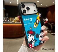 Custodia per telefono classica blu di Disney Mickey and Friends, trasparente, magnetica e antiurto, adatta per iPhone 17 Pro Max/17 Pro/17 Air/17/16/15/14/13/12/11/X/XS Pro/Pro Max, idea regalo per la