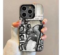 Custodia per telefono compatibile con modelli H-HaRRy Music Styles, adatta per iPhone 16, 15, 14, 13, 12, 11, Pro, Max, Plus, Mini, SE, con paraurti rigido opaco nero anti-caduta, compatibile con cust