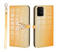 Custodia per telefono compatibile con Samsung Galaxy A91 con cinturino: giallo sfumato