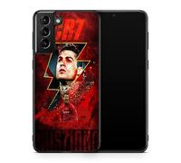 Custodia per telefono compatibile con Samsung Galaxy S21 FE - Cristiano Ronaldo - Momento decisivo - Sublimazione HD - Silicone Nero - Cover in Folie