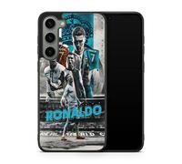 Custodia per telefono compatibile con Samsung Galaxy S23 FE - Cristiano Ronaldo - Momento di Gloria - Sublimazione HD - Silicone Nero - Cover in Folie