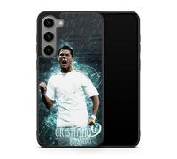 Custodia per telefono compatibile con Samsung Galaxy S24 FE - Cristiano Ronaldo - Momento decisivo - Sublimazione HD - Silicone Nero - Cover in Folie