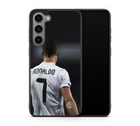 Custodia per telefono compatibile con Samsung Galaxy S25 FE - Cristiano Ronaldo - Momento decisivo - Sublimazione HD - Silicone Nero - Custodia per telefono in Folie