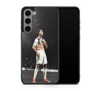 Custodia per telefono compatibile con Samsung Galaxy S25 FE - Cristiano Ronaldo - Momento di Gloria - Sublimazione HD - Silicone Nero - Cover in Folie