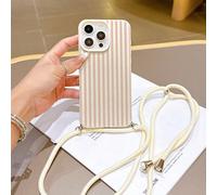 Custodia per telefono con cordino regolabile e tracolla, a righe verticali rosa vivace, custodia protettiva in TPU leggera e antiurto per telefoni Apple IPhone X/XS,iPhone 12,iPhone 12 Pro,iPhone 12 P