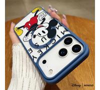 Custodia per telefono con design a pantaloncini rossi classici di Mickey Mouse Disney, trasparente, magnetica e antiurto, adatta per iPhone 17 Pro Max/17 Pro/17 Air/17/16/15/14/13/12/11/X/XS Pro/Pro M