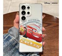 Custodia per telefono con design da corsa Rusteze di Disney Cars Lightning McQueen, trasparente, magnetica e antiurto, adatta per Samsung S26 Ultra/S26 Edge/S26 Plus/S26/S25 Ultra/S25 Plus/S25/S25FE/S