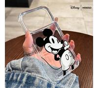 Custodia per telefono con design retrò in bianco e nero di Topolino Disney, adatta per iPhone 17/17 Pro/17 Pro Max/17 Air/16/15/14/13/12/11/X, custodia per iPhone 17 Pro Max, custodia per iPhone 17 Pr