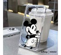 Custodia per telefono con design retrò in bianco e nero di Topolino Disney, adatta per iPhone 17/17 Pro/17 Pro Max/17 Air/16/15/14/13/12/11/X, custodia per iPhone 17 Pro Max, custodia per iPhone 17 Pr