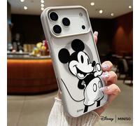 Custodia per telefono con design retrò in bianco e nero di Topolino Disney, trasparente, magnetica e antiurto, adatta per iPhone 17 Pro Max/17 Pro/17 Air/17/16/15/14/13/12/11/X/XS Pro/Pro Max, idea re
