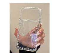 Custodia per telefono con elemento a stella minimalista, glitter elegante, design a fiocco e ala, compatibile con iPhone 17 Pro Max, 15 New, 14 Elegant, 16 Fashionable, 13, 15 Pro, anti-caduta, regalo
