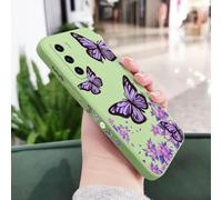 Custodia per telefono con farfalle viola per Huawei P40 P50 P30 P20 Pro Lite Nova 5t Y7A Mate 40 30 20 Pro Lite, cover in silicone liquido, verde chiaro 1, per P Smart 2021