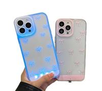 Custodia per telefono con fiocco a LED, progettata specificamente per le donne, presenta una funzione luminosa a LED colorata integrata che si illumina quando arriva una chiamata. Compatibile per