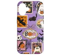 Custodia per telefono con francobollo retrò di Halloween Spookie Cutie Custodia per iPhone 16