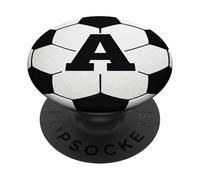 Custodia per telefono con lettera A del giocatore di calcio PopSockets PopGrip Adesivo