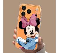 Custodia per telefono con simpatico disegno di Topolino Disney, ideale per ragazze, compatibile con iPhone 17 Pro Max, 16, 17 Pro, 15, 14, 16 Plus, 17 Air, IP13, 15 Pro, 12, 11. Trasparente, antiurto,