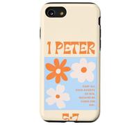 Custodia per telefono cristiana floreale con versi della Bibbia estetica Custodia per iPhone SE (2020) / 7 / 8
