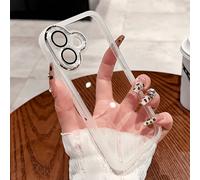 Custodia per telefono: Custodia protettiva trasparente di lusso in TPU adatta per iPhone 17/17 Pro/17 Air/17 Pro Max, custodia antiurto con protezione per la fotocamera iPhone 12,iPhone 12 Pro,iPhone 