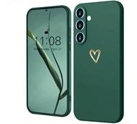 Custodia per telefono di alta moda e di alta qualità in verde scuro a forma di cubo, compatibile con 17, 17 Pro, 17 Pro Max, 16, 16 Pro, 16 Pro Max, 15 / Galaxy S24, S25, S24 Plus, S25 Plus, S25 Ultra