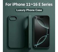 Custodia per telefono di colore semplice e puro, compatibile con 16, 14, 12, 11, 13, 15, 16 Pro Max, di lusso, antiurto, protettiva per 16, 15, 14 Plus, accessori per telefono, impermeabile, anti-cadu