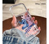 Custodia per telefono Disney Stitch e Angel, design di coppia carino, accessori Disney dolci e adorabili adatti per iPhone 17/17 Pro/17 Pro Max/17 Air/16/15/14/13/12/11/X Series, custodia per telefono