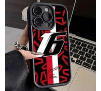 Custodia per telefono F1 con il numero 16 di Charles Leclerc, compatibile con 16 Pro Max, 15 Pro, 14 Plus, 13, 12, 11, XR, XS Max, X, 7, 8 Plus, cover posteriore in TPU morbido. Compatibile anche con 