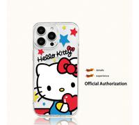 Custodia per telefono HelloKitty con nastro trasparente, ricarica magnetica senza fili, regalo per le vacanze, custodia per telefono antiscivolo, antiurto, anti-impronte, serie Android Galaxy S22 Gala