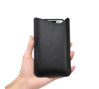 Custodia per Telefono in Cuoio, Custodia a Sacchetto per Smartphone, 6.9" Verticale PU Pelle Fondina per Cellulari Universale Porta Cellulare Phone Sleeve per iPhone 16 15 14 13 Pro Max 16 Plus, Nero