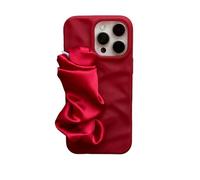Custodia per Telefono in Raso Scrunchie Compatibile con Iphone 17 16 15 14 13 Pro Max Custodia Protettiva Antiurto in Silicone Opaco con Cinturino Mano (Rosa,per iPhone 14 Pro)