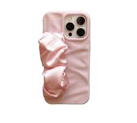 Custodia per Telefono in Raso Scrunchie Compatibile con Iphone 17 16 15 14 13 Pro Max Custodia Protettiva Antiurto in Silicone Opaco con Cinturino Mano (Verde,per iPhone 17Pro max)