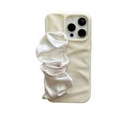 Custodia per Telefono in Raso Scrunchie Compatibile con Iphone 17 16 15 14 13 Pro Max Custodia Protettiva Antiurto in Silicone Opaco con Cinturino Mano (Viola,per iPhone 16 Pro Max)