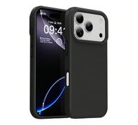 Custodia per telefono in silicone liquido TPU di colore nero minimalista, compatibile con iPhone 17/Air/17Pro/17ProMax, adatta anche per 16, 15, 14, 13, 12, 11 Pro Max. Sensazione morbida in gomma, am