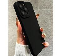 Custodia per telefono in silicone nero tinta unita minimalista con protezione completa e design Angel's Eye, antiurto, compatibile con iPhone 15 Pro Max, 16/16 Pro Max/16 Plus, 11/11 Pro Max, 13/13 Pr