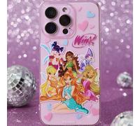 Custodia per telefono in TPU con glitter trasparenti rosa, custodia per telefono compatibile con iPhone 11 - 17 Pro Max, Bloom, Stella, Flora, Musa, Tecna, Aisha iPhone 12,iPhone 12 Pro,iPhone 12 Pro 