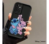 Custodia per telefono in TPU Disney Miniso Stitch e Angel, custodia per coppia di cartoni animati adatta per Samsung S26 Ultra/S26 Edge/S26 Plus/S26/S25 Ultra/S25 Plus/S25/S25FE/S25Edge/S24Ultra/S24Pl